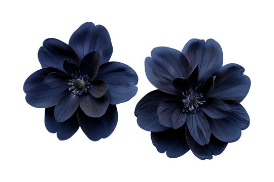 dark blue flowers isolated transparent background cut out png