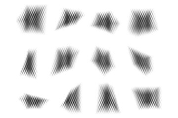 Grunge Blobs Fluid Shapes pictogram symbol visual illustration Set.