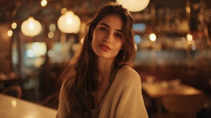 Young Attractive blonde woman photo for matrimony app website promotion