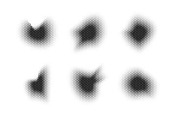 Grunge Blobs Fluid Shapes pictogram symbol visual illustration Set.