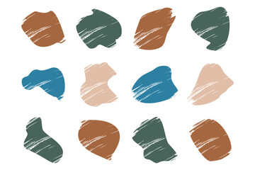 Grunge Blobs Fluid Shapes pictogram symbol visual illustration Set.
