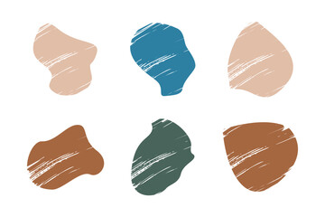 Grunge Blobs Fluid Shapes pictogram symbol visual illustration Set.