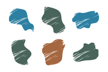 Grunge Blobs Fluid Shapes pictogram symbol visual illustration Set.