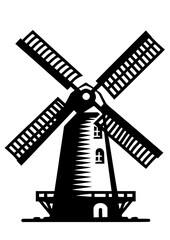 Windmill svg, wind turbine svg, windmill png, windmill vector, windmill outline, windmill clipart, windmill base svg, Windmill Silhouette