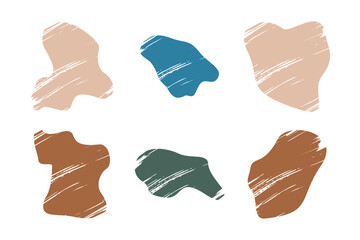 Grunge Blobs Fluid Shapes pictogram symbol visual illustration Set.