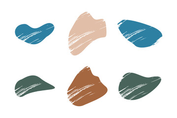 Grunge Blobs Fluid Shapes pictogram symbol visual illustration Set.