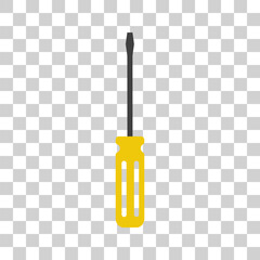 hand screwdriver icon on white background.