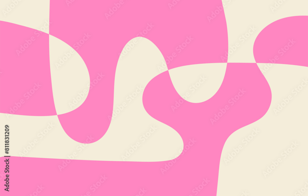 Poster abstract horizontal background with colorful waves. trendy vector illustration in style retro 60s, 7