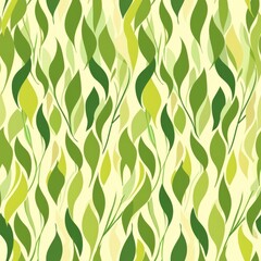 Seamless Green Leaf Pattern for Eco-Friendly Design Background