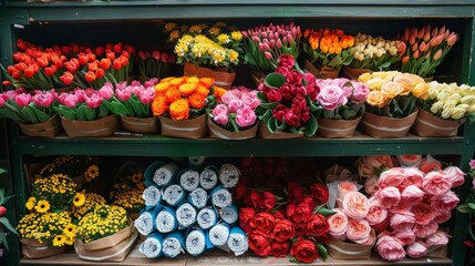 Visiting the bustling summer flower markets in Amsterdam Netherlands where rows of colorful blooms create a vibrant tapestry of colors and scents.Basil