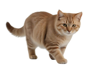 Obraz premium British cat on white isolated transparent background