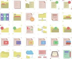 Copywriter icon set illustration vector stock