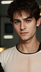 Obraz premium Portrait of a Shy Man