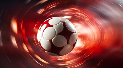 A football spinning, with a blur effect