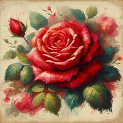 vintage background with rose