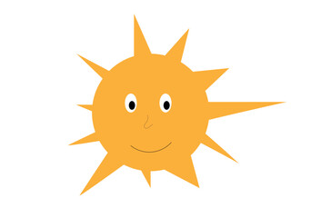 the sun on a transparent background,