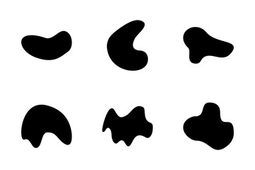 Liquid and fluid shape Corners Geomatric pictogram symbol visual illustration Set