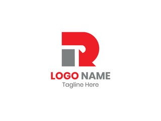 R Letter logo design . Illustrated logo,minimal design.Creative minimalist abstract logo design .