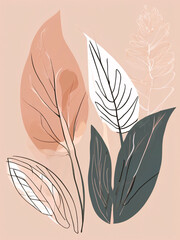 Captivating Minimalist Botanical Artwork