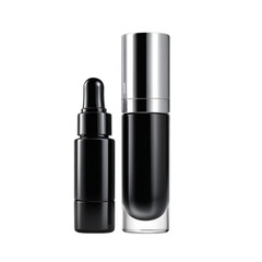 Obraz premium black serum bottle on Isolated transparent background png. generated with AI