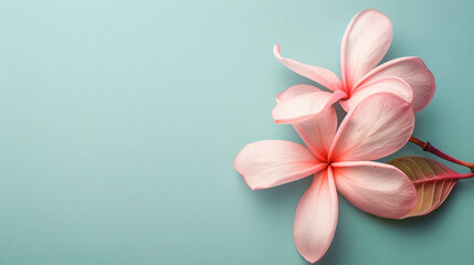 Beautiful flower on color background