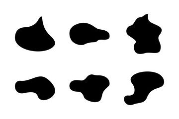 Abstract Blobs liquid and fluid shape pictogram symbol visual illustration Set