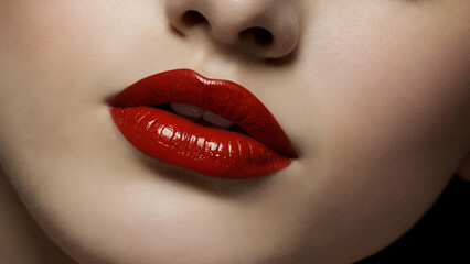 Fototapeta premium close up lips of woman