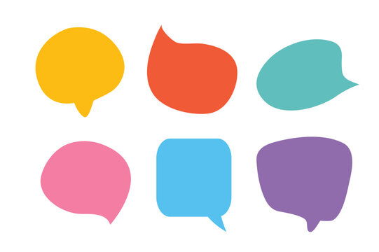 Set of callout, speech bubbles, chats, elements icons, vector illustration.