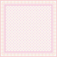 Hijab scarf flower abstract pattern.Ethnic geometric ornament with frame motif border hijab pattern.Design for fabric,print,scarves,shawl,kerchief,bandana,clothing,pareo,pillows,tablecloth,decoration.