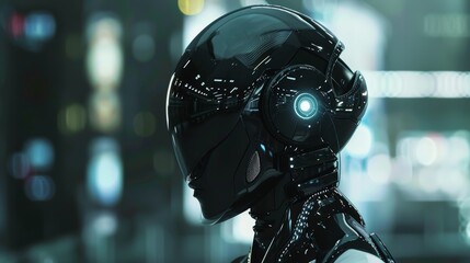 Naklejka premium The future is here. Introducing the new AI-powered robot that will change the way you live.