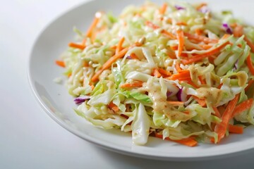 Creamy and Tangy Coleslaw with Vibrant Vegetable Mix