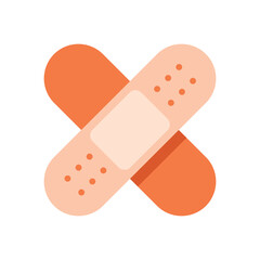 Medical bandage plaster, first aid kit 
icon. Health care concept flat vector illustration isolated on white background.