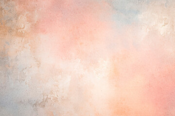 Fototapeta premium Warm-toned abstract watercolor texture for light backgrounds in creative projects. A blend of orange, pink, and beige hues with a small amount of blue