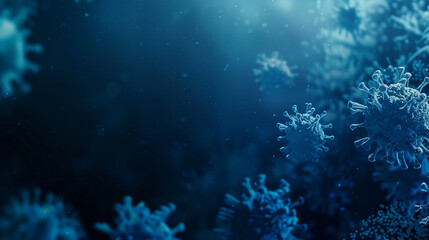 Obraz premium Virus abstract background. viral infection causing chronic disease. Hepatitis viruses, influenza virus H1N1, Flu