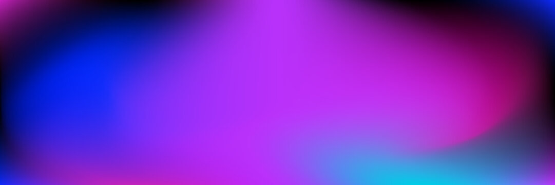 Iridescent aura Y2K holographic gradient background. Vector abstract mesh gradient, dark cosmic colors. Space theme aurora fluid hologram texture in blue and pink colors. Y2k aesthetic holo backdrop