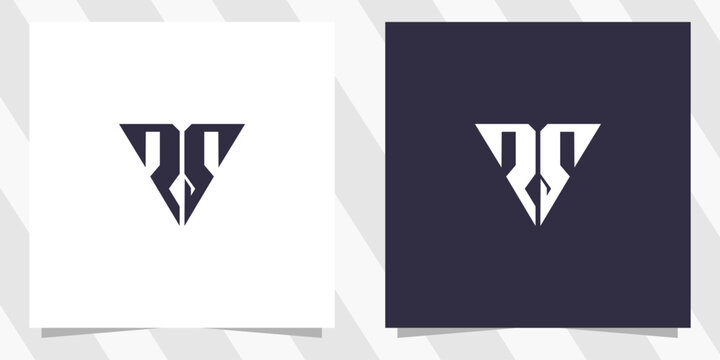 letter rs sr logo design vector