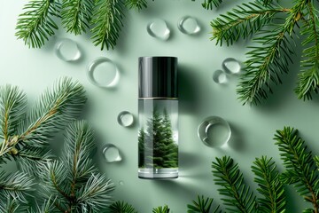 A luxury perfume bottle captures the essence of cherry blossom with zesty scent and fragrant blooms, accented by clean aroma effects, botanical play, and subtle shadow spray