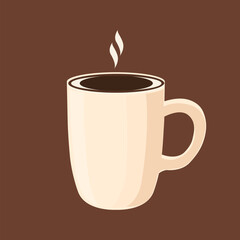 A cup of coffee.Cappuccino.Hot coffee in a mug Esp 10