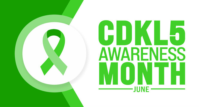 June is CDKL5 Awareness Month background template. Holiday concept. use to background, banner, placard, card, and poster design template with text inscription and standard color. vector illustration.