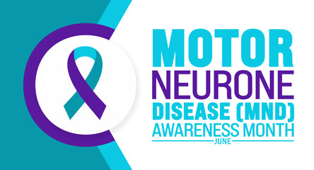 June is  Motor Neurone Disease  MND Awareness Month background template. Holiday concept. use to background, banner, placard, card, and poster design template with text inscription and standard color.