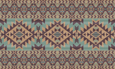American tribal ethnic native pattern.Traditional Navajo,Aztec,Apache,Southwest and Mexican style fabric pattern.Abstract vector motifs pattern.For fabric,clothing,blanket,carpet,woven,wrap,decoration