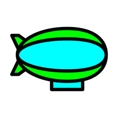 Zeppelin Line Filled Icon Design © Muhammad Rizwan
