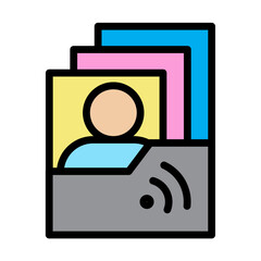 EPortfolios Line Filled Icon Design