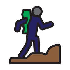 Adventure Travel Line Filled Icon Design