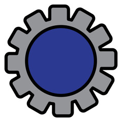 Settings Line Filled Icon Design 