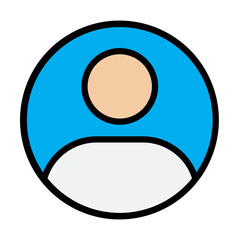 User Line Filled Icon Design