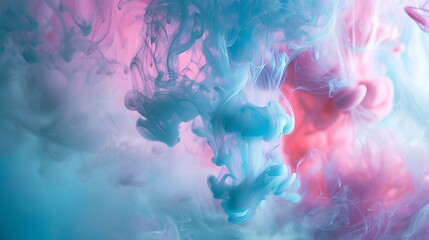Colorful abstract background. Blue and pink smoke, explosion of colors
