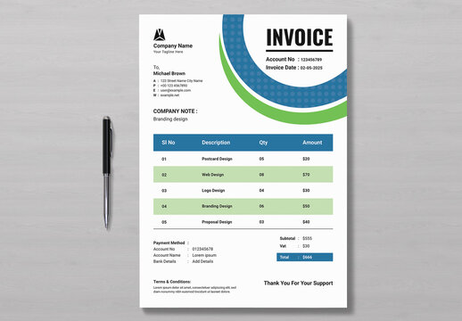 Clean Invoice Layout