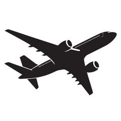 vector set of airplanes with a simple silhouette style