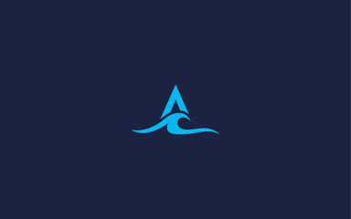 letter a with waves logo icon design vector design template inspiration